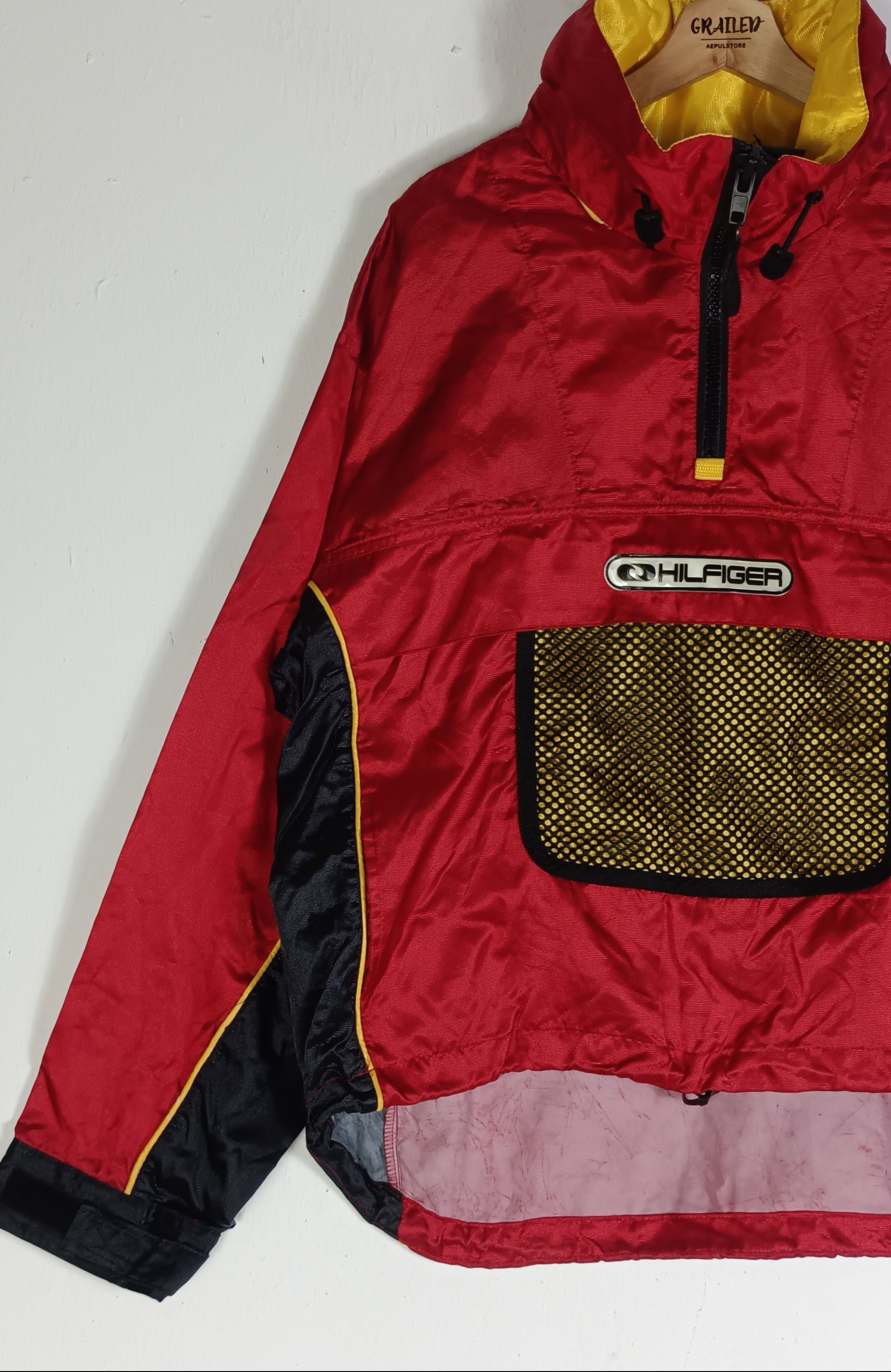 Tommy Hilfiger × Vintage VINTAGE🔥🔥 TOMMY HILFIGER Anorak Glow In The Dark Jacket Size US XL / EU 56 / 4 - 4 Thumbnail