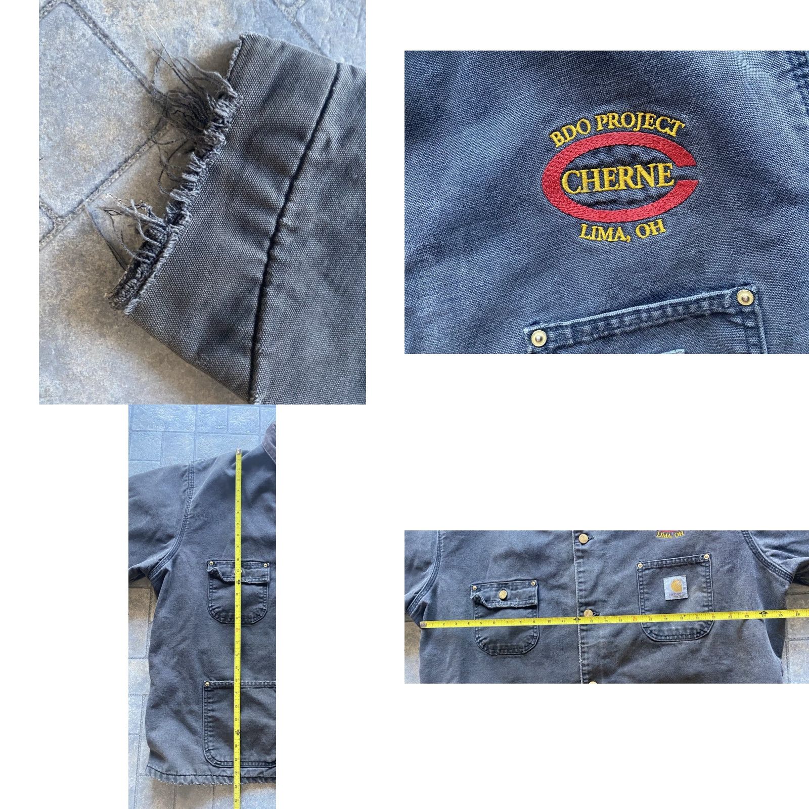 Carhartt VINTAGE Carhartt Coat Jacket C01 BLK Barn Chore Lined Size 50 Black Embroidery Men Size US M / EU 48-50 / 2 - 9 Thumbnail