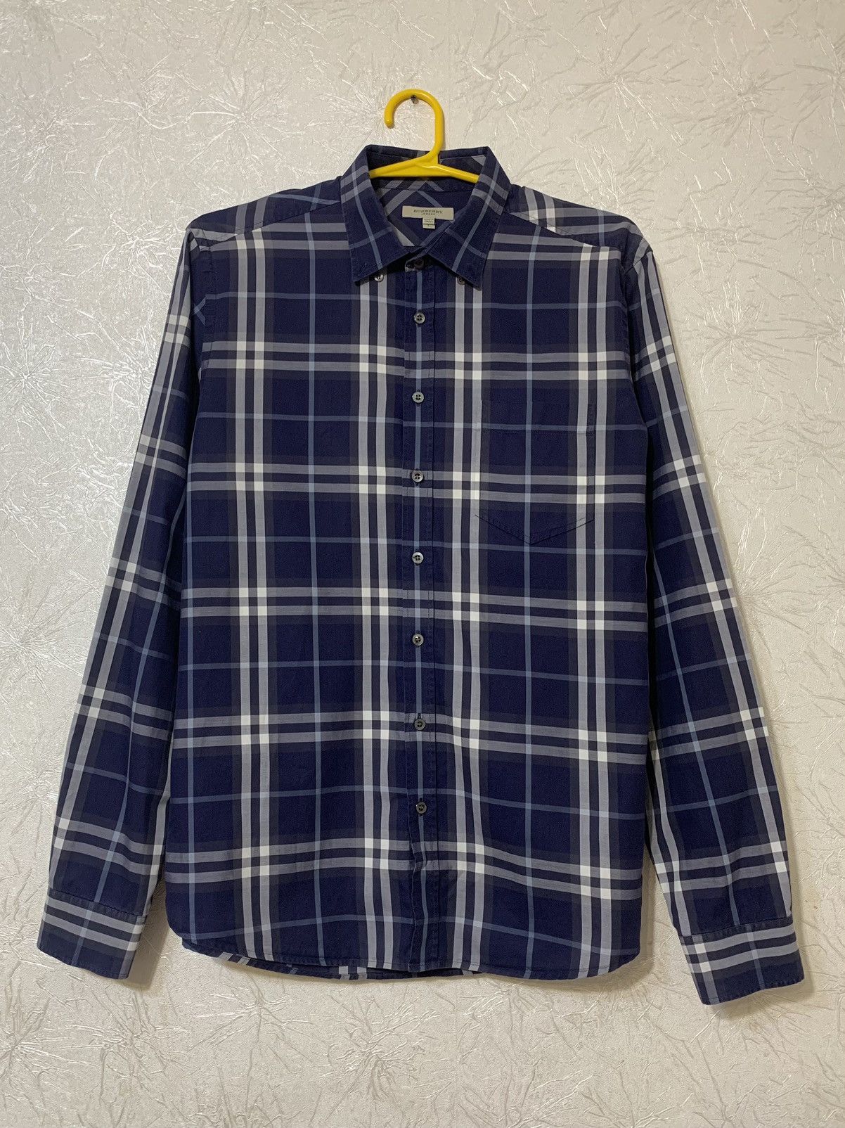 Burberry Burberry Men’s Blue Checked Shirt Button UP Size L. Size US L / EU 52-54 / 3 - 1 Thumbnail