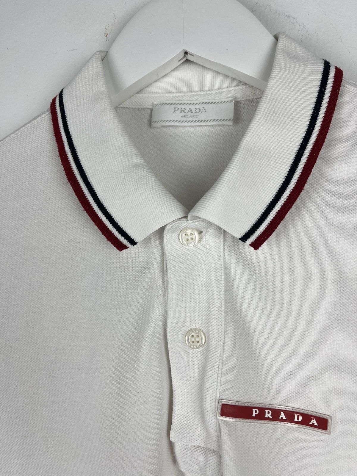 Prada Prada Red Tab Polo Shirt 2018 Size US M / EU 48-50 / 2 - 9 Thumbnail
