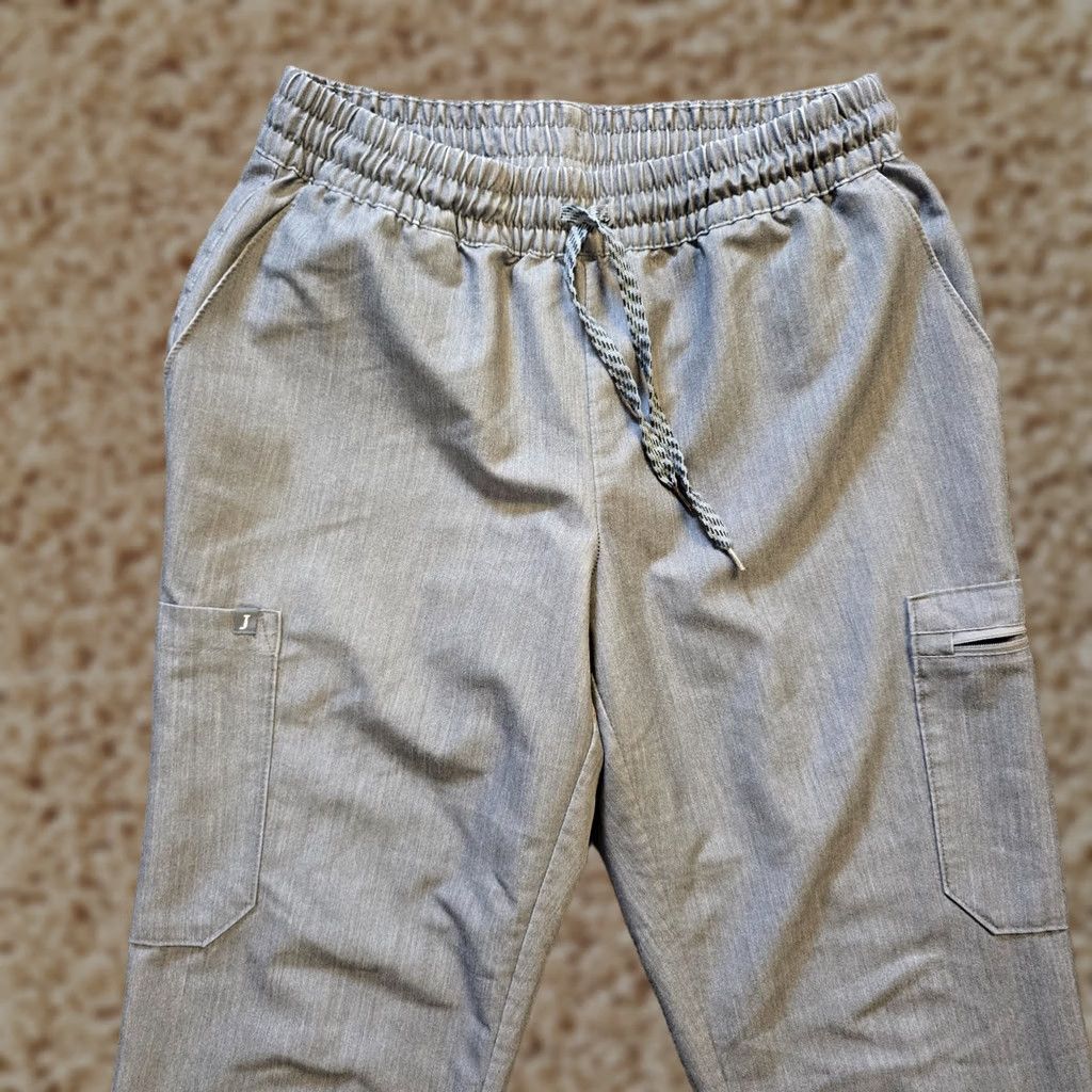 Vintage Jaanuu Pants Women Size Medium Gray Pull On Pocket Nursing Medical Lab Comfort Size 32" / US 10 / IT 46 - 1 Thumbnail