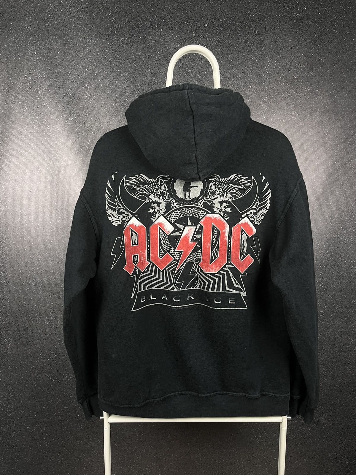 Ac/Dc × Band Tees × Vintage 🎸Men’s Vintage 2008 AC/DC Black Ice Hoodie ...