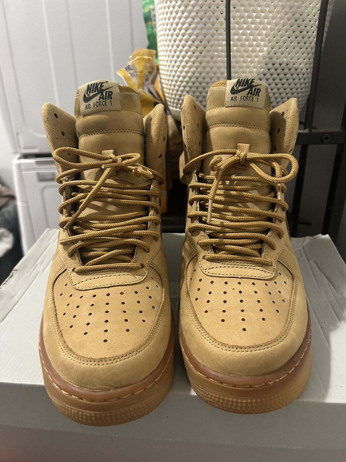 Nike Nike Air Force 1 High “Wheat” 2015 Size US 9 / EU 42 - 1 Thumbnail