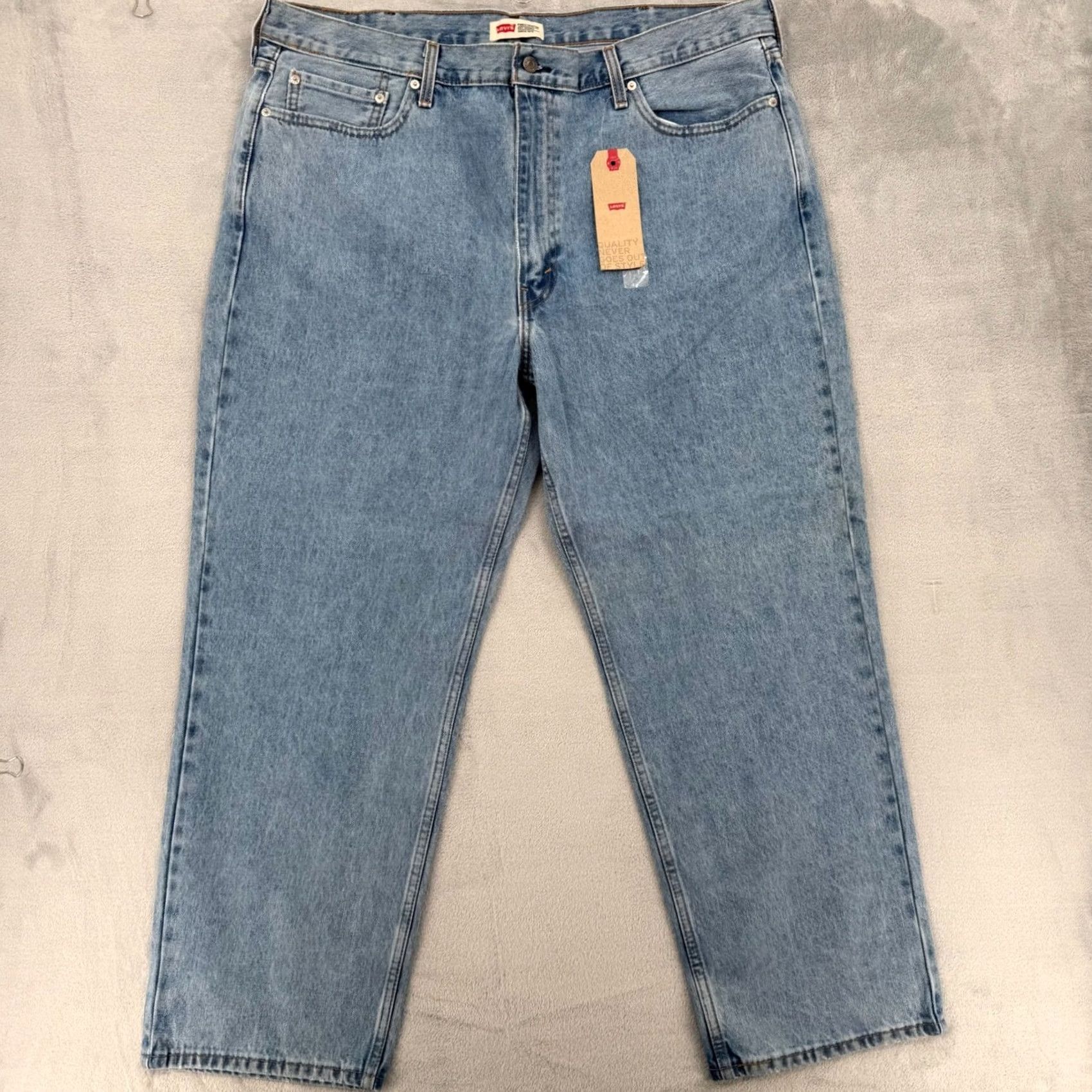Denime Levi's 513 Jeans Mens 42x30 Light Wash Straight Fit Denim Pants Size US 42 / EU 58 - 2 Thumbnail