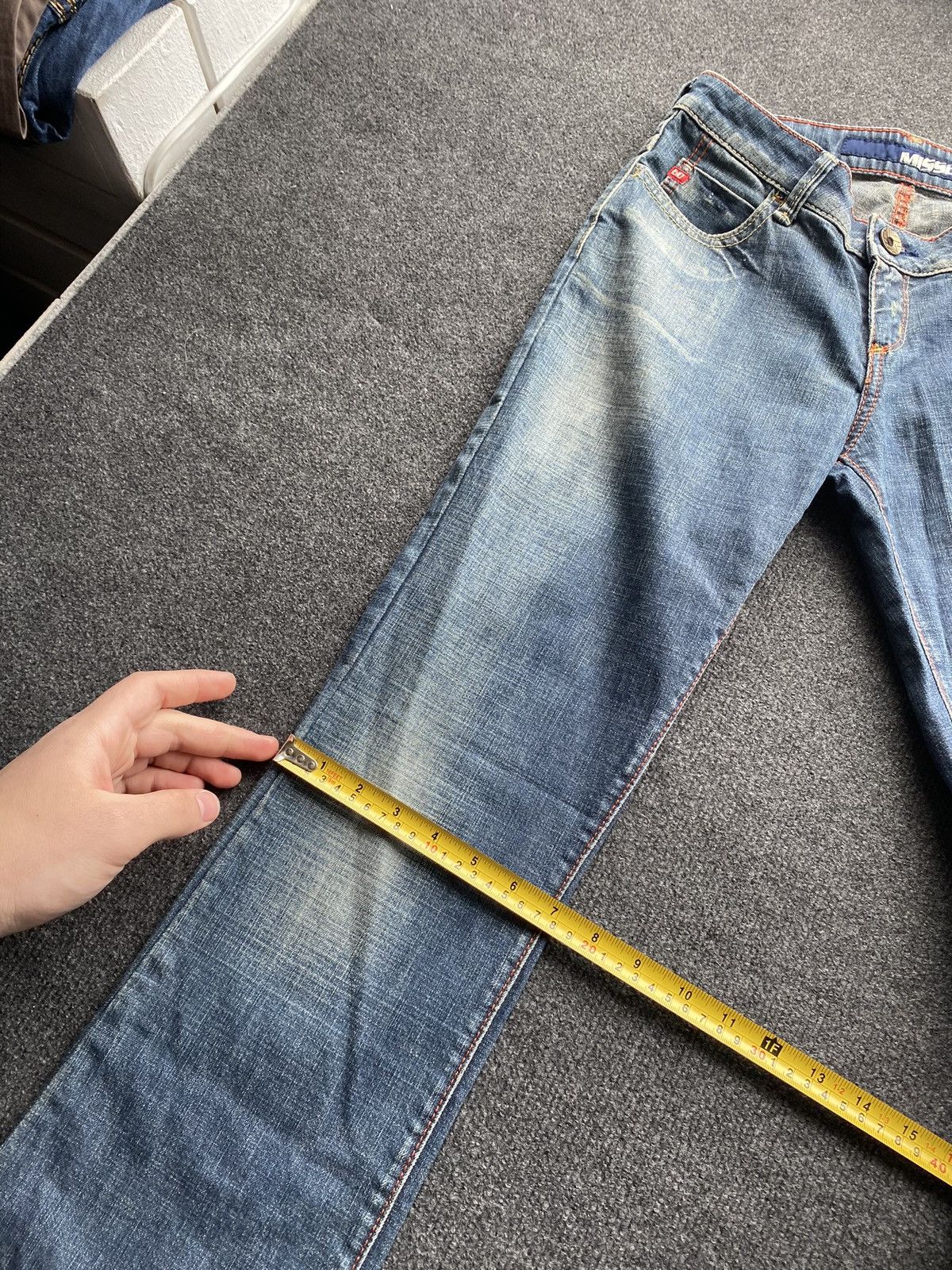 Miss Sixty 🔥Miss Sixty Sexy Extra Low Ty flared blue jeans goth emo y2k Size 28" / US 6 / IT 42 - 11 Thumbnail