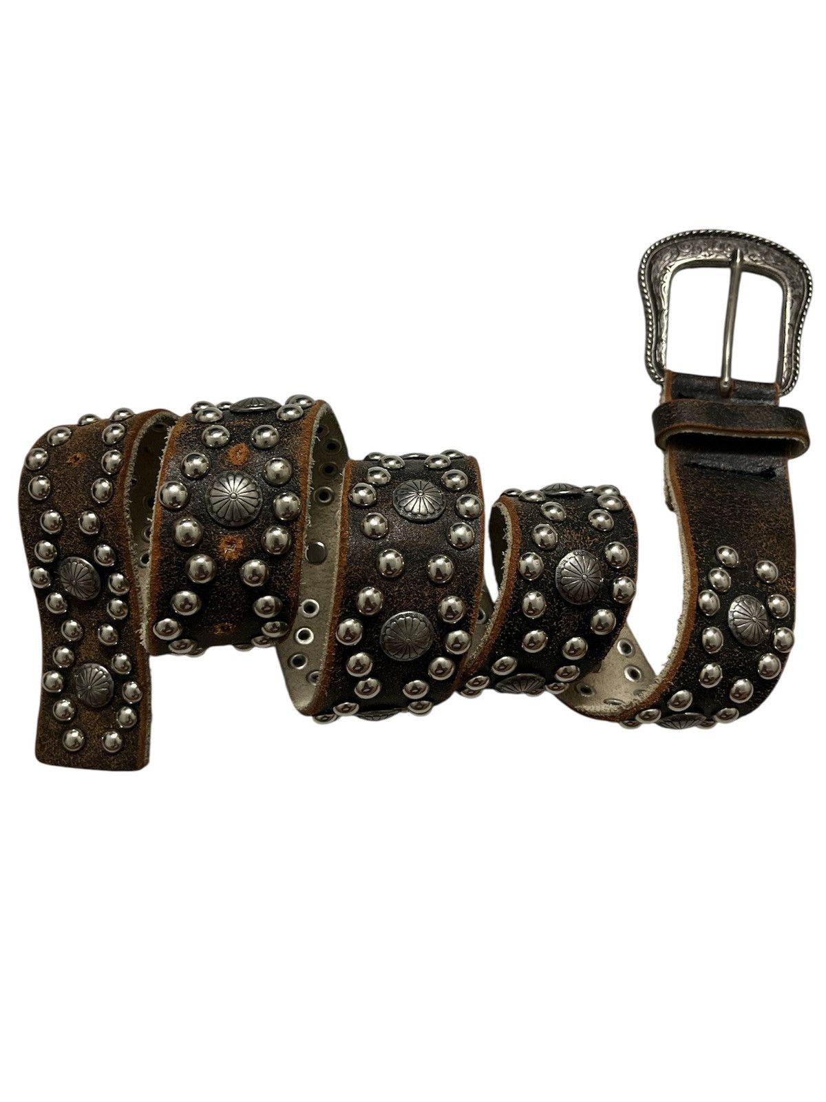 Handmade Studded Belt Leather Unbrand x Handmade Size 36 - 2 Thumbnail
