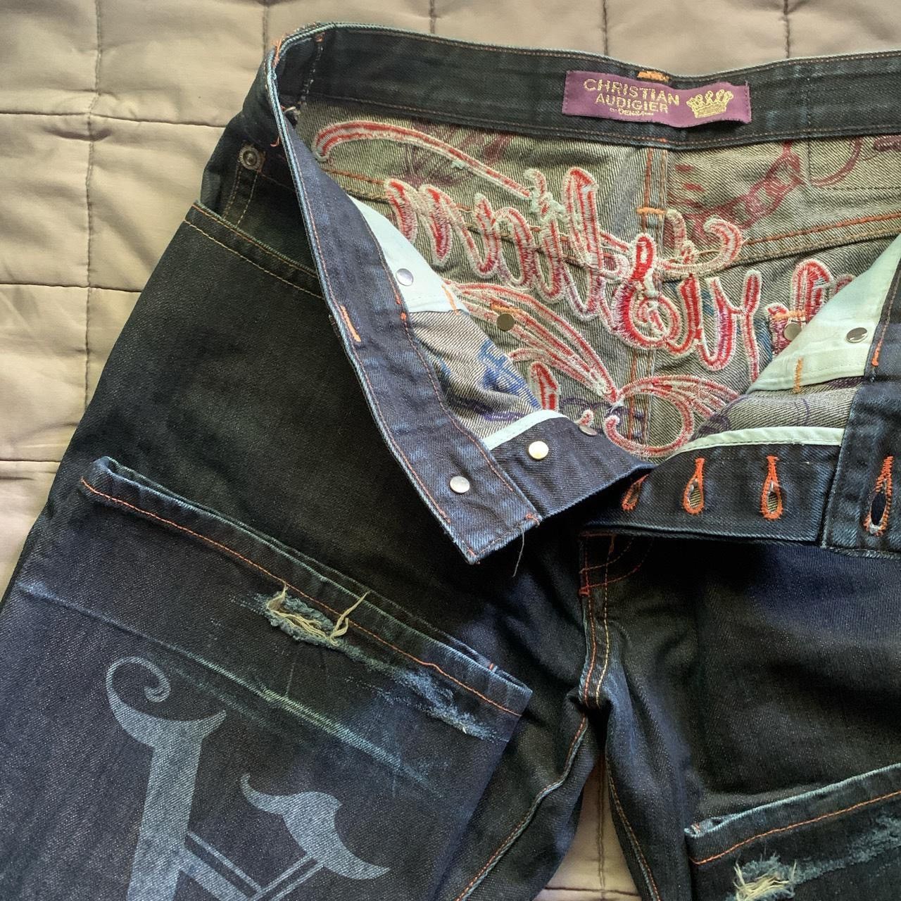 Ed Hardy × Vintage Christian Audigier jeans/ Waist 34/Length 34 Size US 34 / EU 50 - 4 Thumbnail