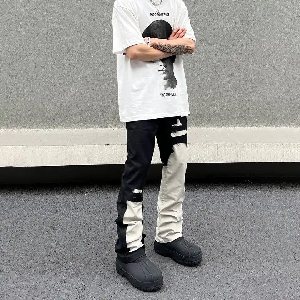 Japanese Brand × Vintage Patchwork Streetwear Casual Pants Cargo Pantalones Hombre Size US 30 / EU 46 - 2 Thumbnail