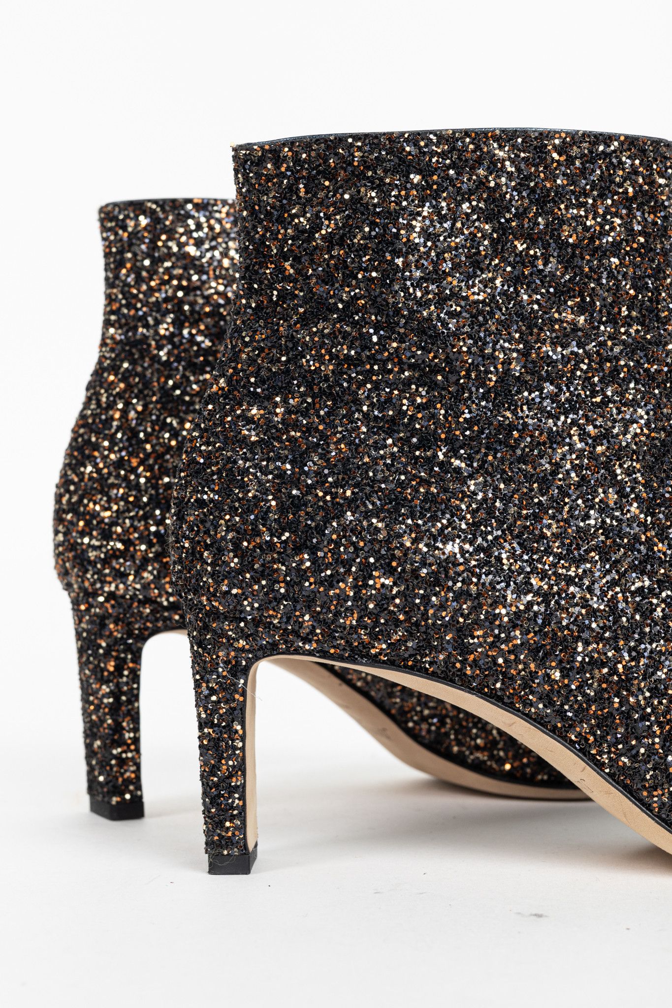 Jimmy Choo Jimmy Choo Hanover 65 Twinkle Glitter Buckled Booties Size US 8 / IT 38 - 9 Thumbnail