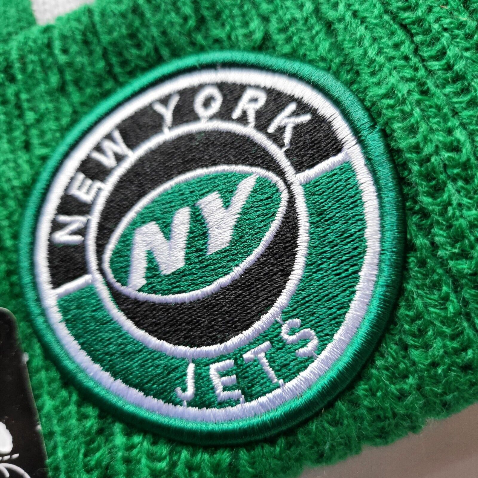 Other NWT New York Jets Initial Sports Knit Pom Beanie Fleece OSFA Size ONE SIZE - 2 Thumbnail