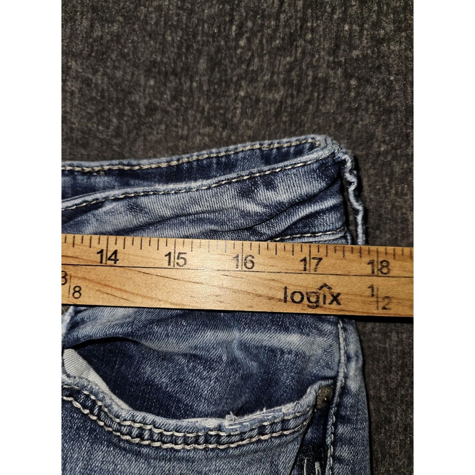 Silver Jeans Co. Silver Jeans Co Suki Bootcut Jeans Womens 16 Blue Mid Rise Distressed Denim Size 38" / US 16 / IT 52 - 4 Thumbnail