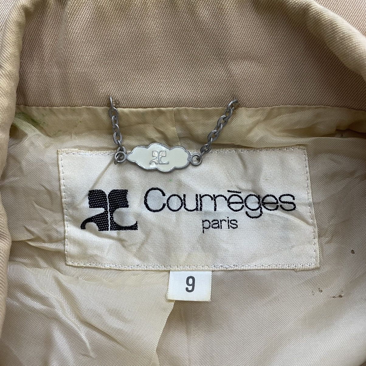 Courreges × Vintage Vintage COURREGES PARIS France Designer Beige Formal Coat Size S / US 4 / IT 40 - 5 Thumbnail