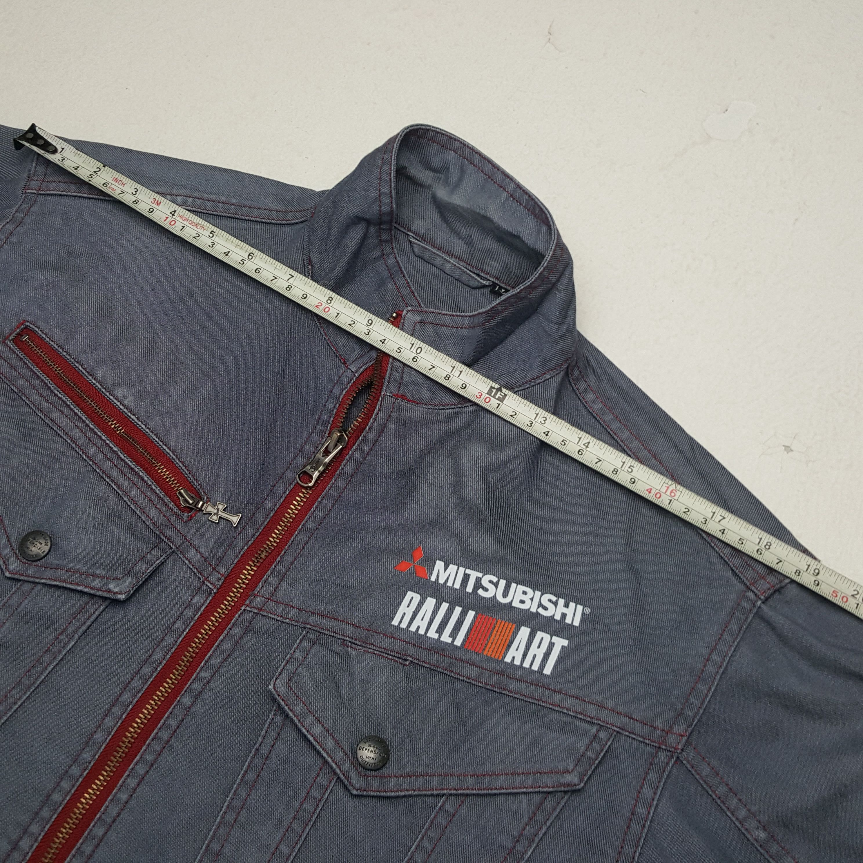 Japanese Brand × Vintage Vintage Mitsubishi RalliArt Racing Custom Uniform Jacket Size US M / EU 48-50 / 2 - 6 Thumbnail