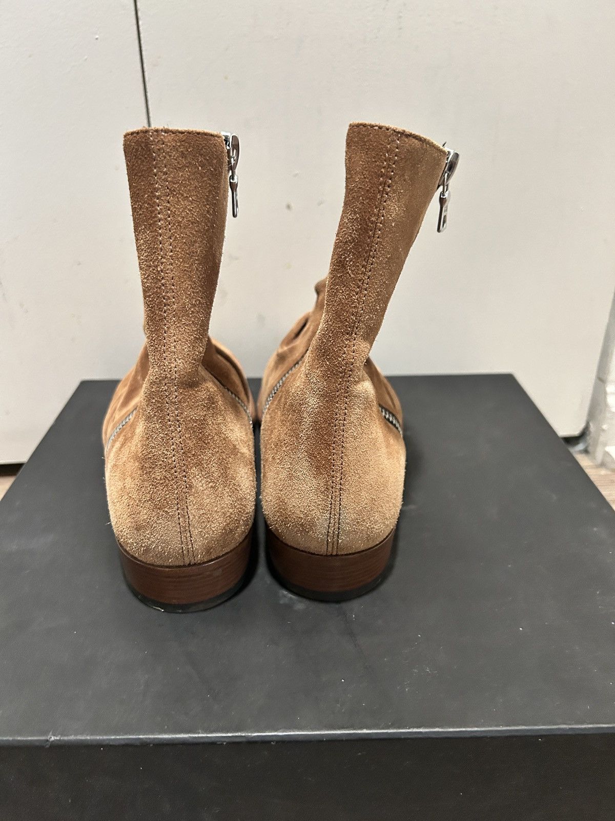 Amiri Amiri Skinny Stack Boots Brown Suede Side Zip size EU 42 Size US 9 / EU 42 - 4 Thumbnail
