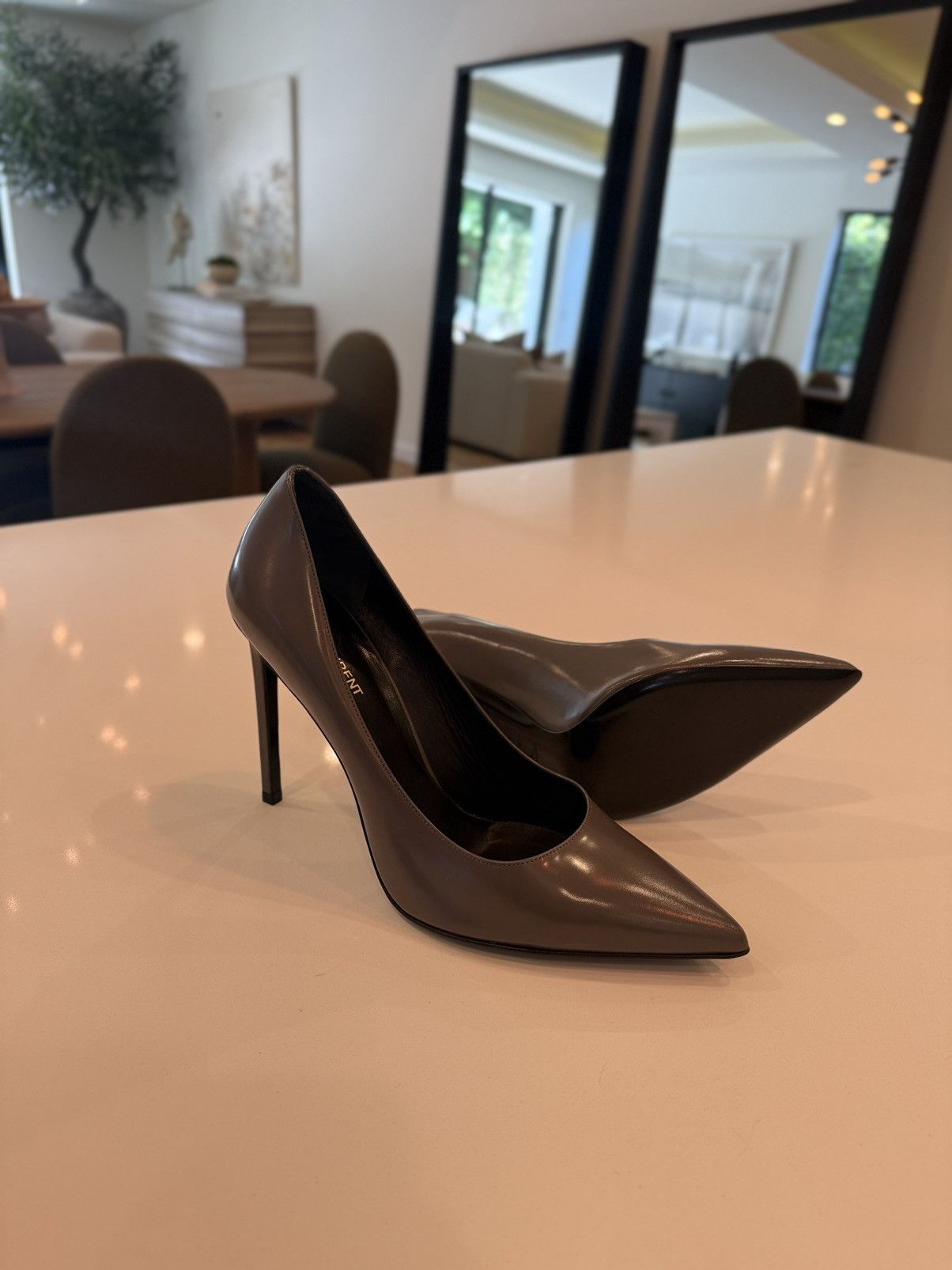 Yves Saint Laurent Grey heel pumps Size US 12 / IT 42 - 11 Thumbnail