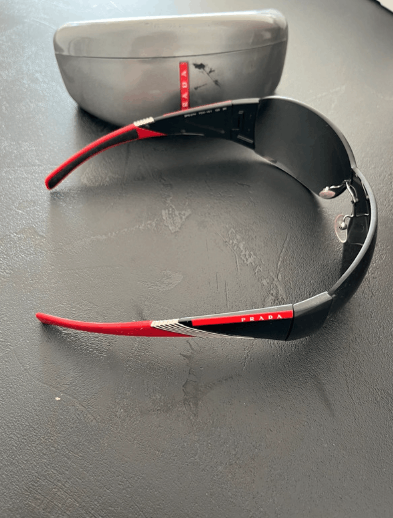 Prada × Vintage PRADA Sunglasses Star Mask Flame Sport Metal RI837 Size ONE SIZE - 1 Thumbnail