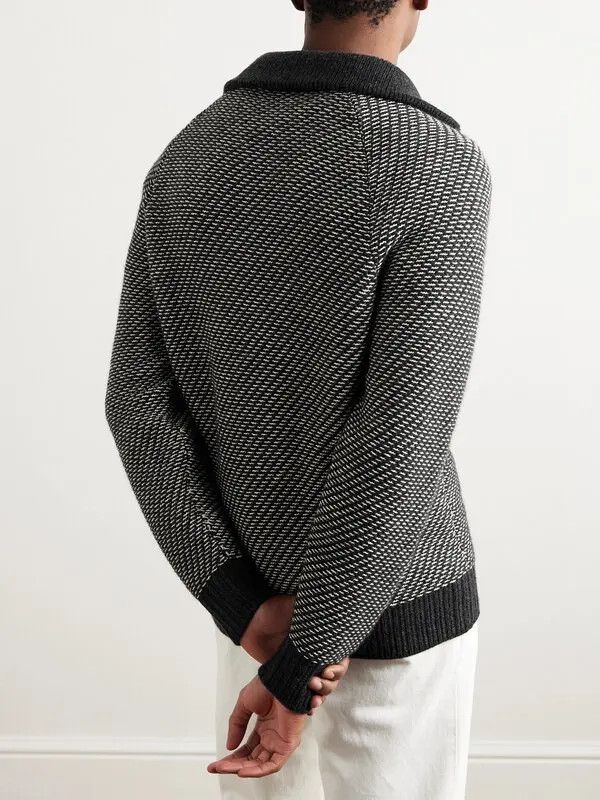 Loro Piana o1w1db10724 Cashmere & Cotton Half-Zip Sweater Size US XL / EU 56 / 4 - 4 Thumbnail