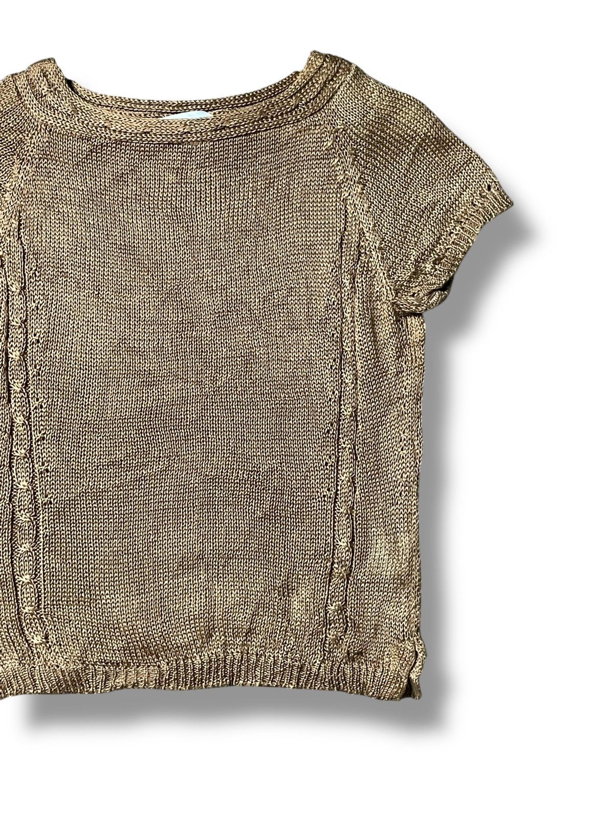 Hanae Mori × Japanese Brand × Vintage Hanae Mori Knitted Crop Top (43) Size XS / US 0-2 / IT 36-38 - 3 Thumbnail