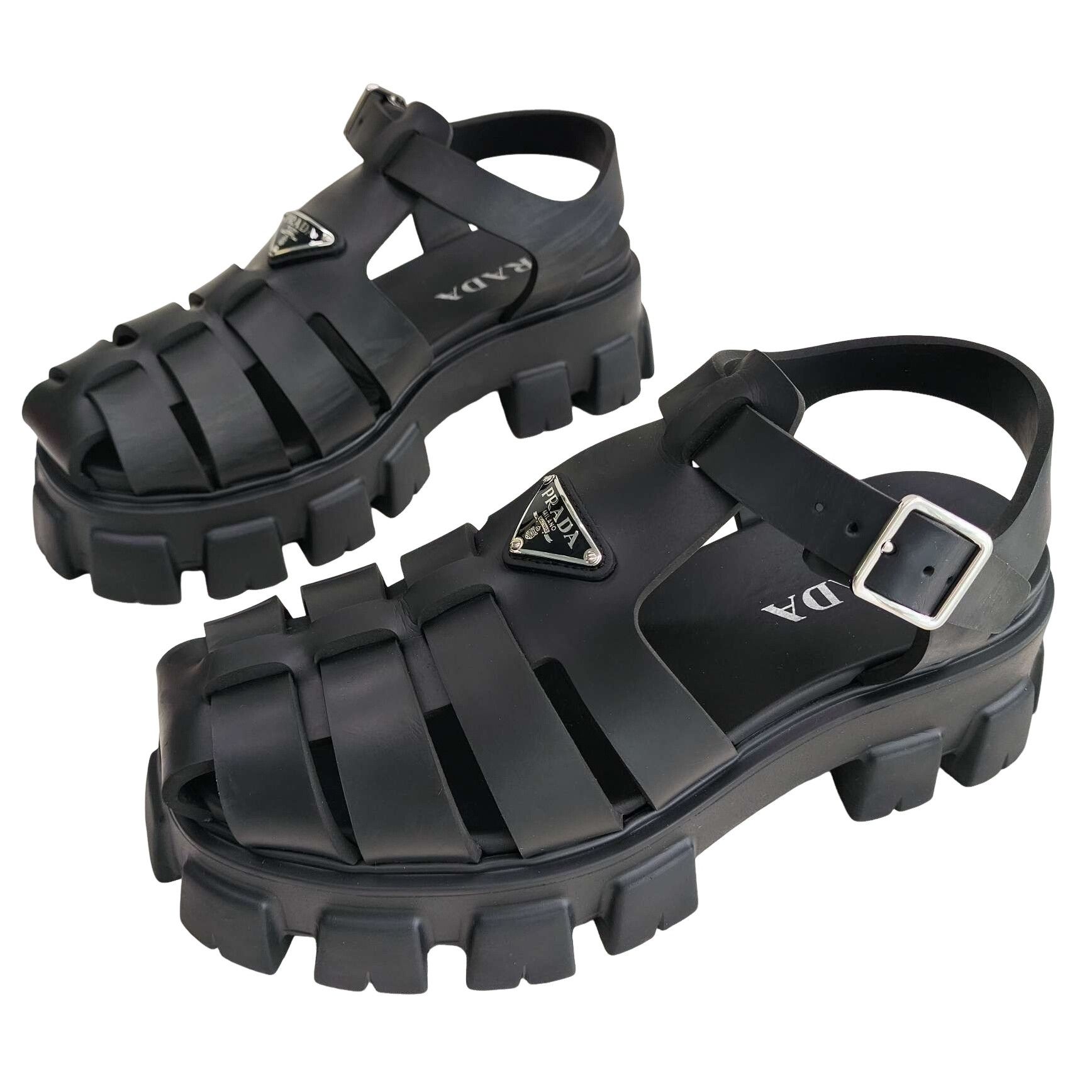 Prada Prada Monolith Logo Sandals Size 9 Size US 9 / EU 42 - 1 Thumbnail