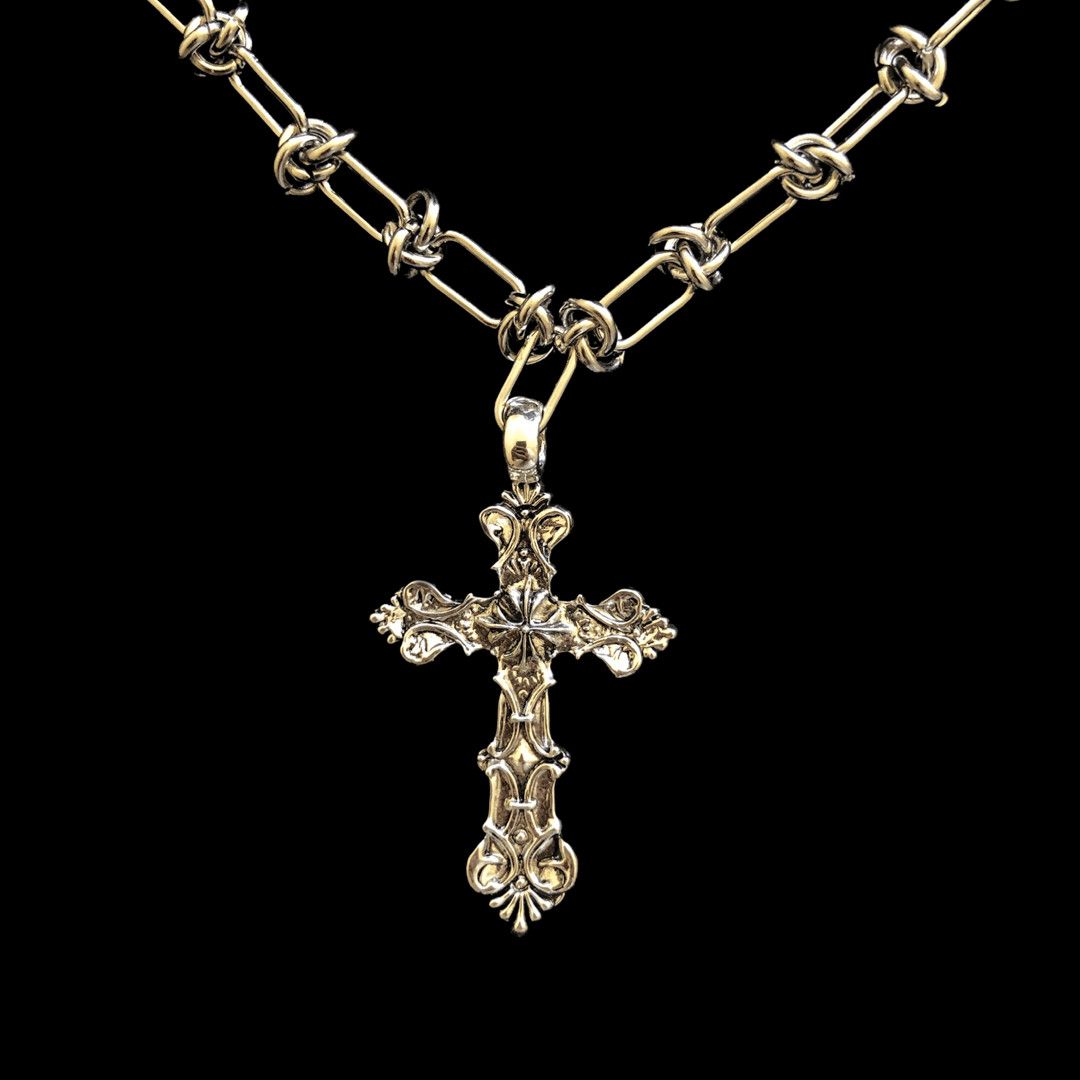 Jewelry Cross Linked Chain Punk Gothic Necklace Size ONE SIZE - 5 Thumbnail