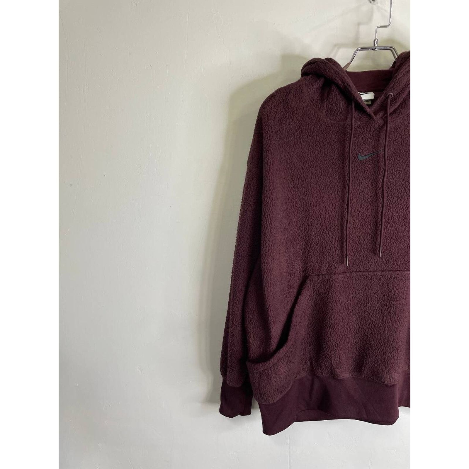 Nike Vintage Nike Maroon Sherpa Fleece Hoodie Pullover Size M Size US M / EU 48-50 / 2 - 4 Thumbnail