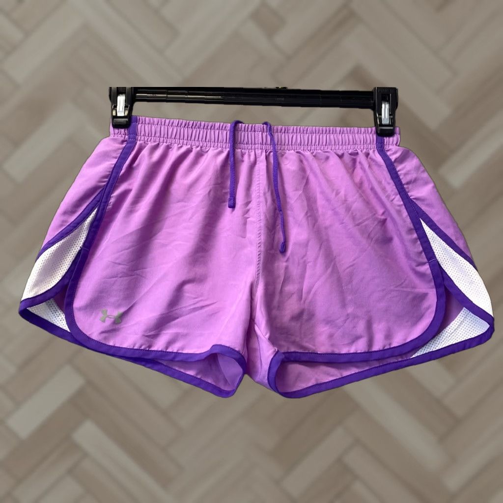 Under Armour Under Armour Shorts Womens S Small Pink Drawstring Athletic Heat Gear Gym/37-65 Size 28" / US 6 / IT 42 - 1 Thumbnail