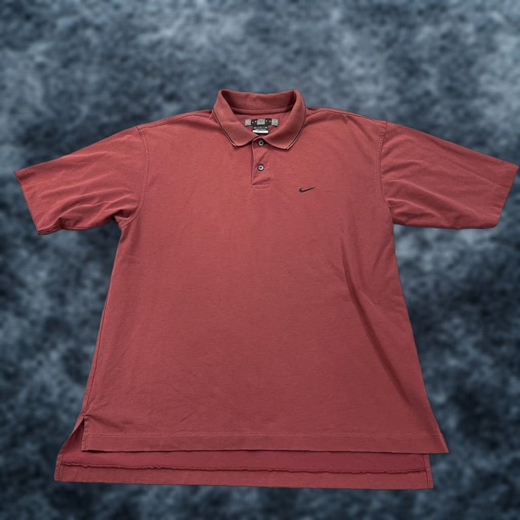 Nike VINTAGE Nike Polo Shirt Mens M Red 90s Golf Tiger Woods Logo Swoosh Dri-Fit Polo Shirt Size US M / EU 48-50 / 2 - 1 Thumbnail