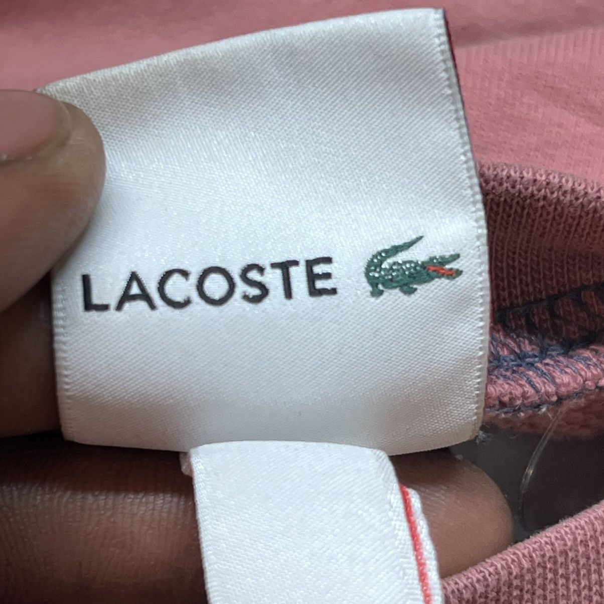 Lacoste × Supreme Supreme Lacoste Crewneck Pink Size US L / EU 52-54 / 3 - 11 Thumbnail