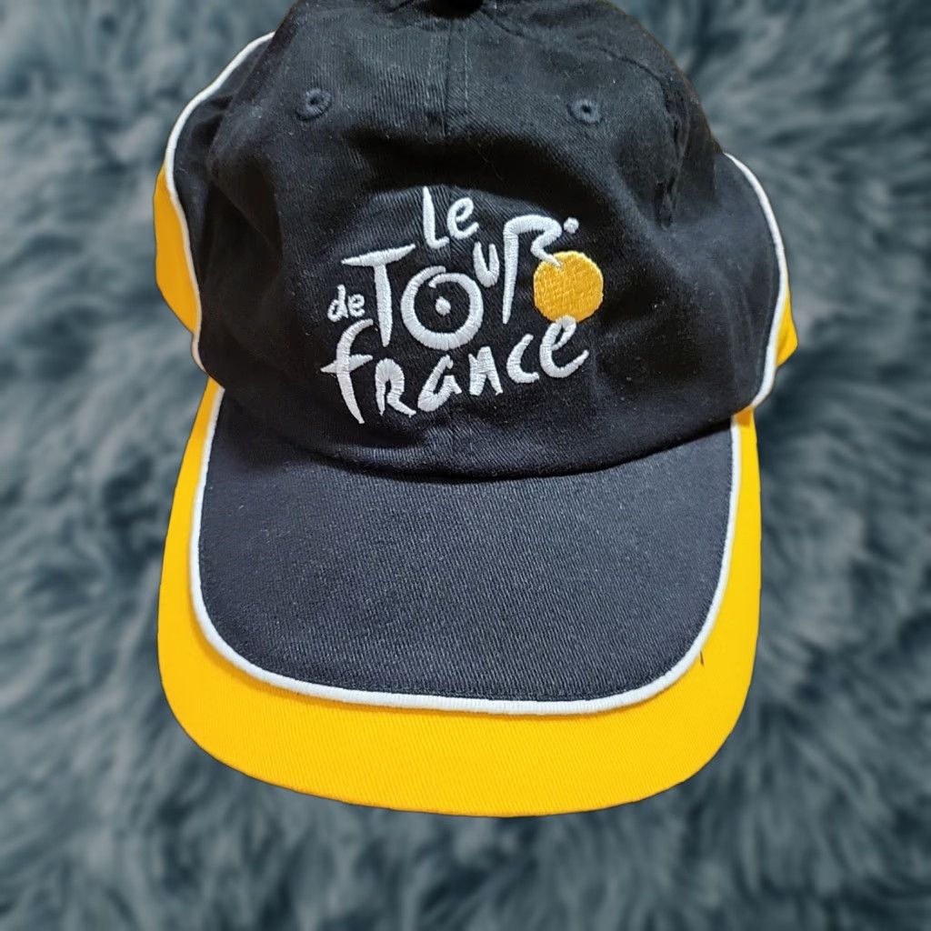 Logo 7 Le Tour De France Hat Baseball Cap Adjustable Black Yellow Logo Size ONE SIZE - 1 Thumbnail
