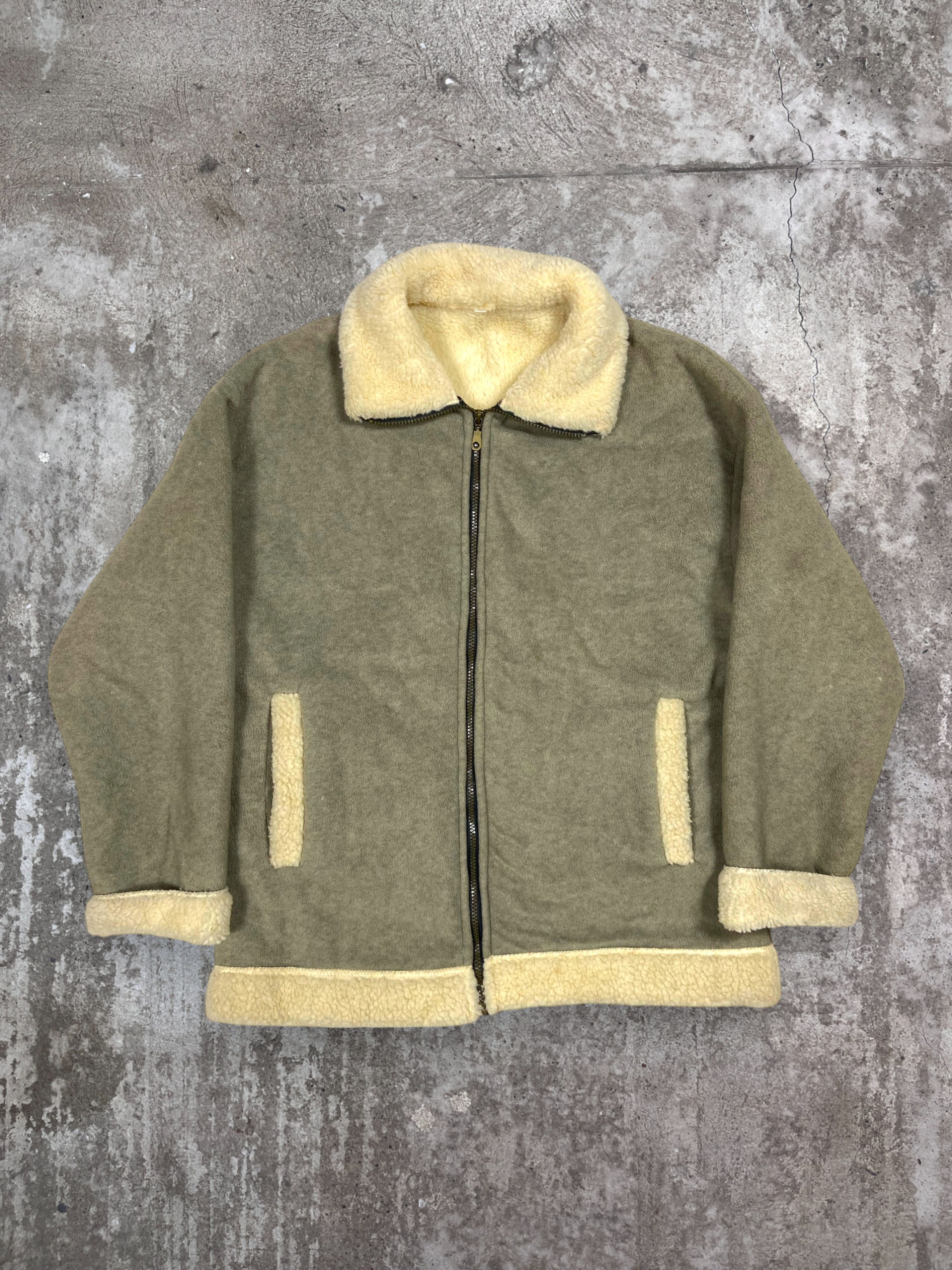 Vintage 1990s AMAZING TEDDY SHERPA JACKET - MADE IN U.K. - № 2107 Size US L / EU 52-54 / 3 - 1 Thumbnail