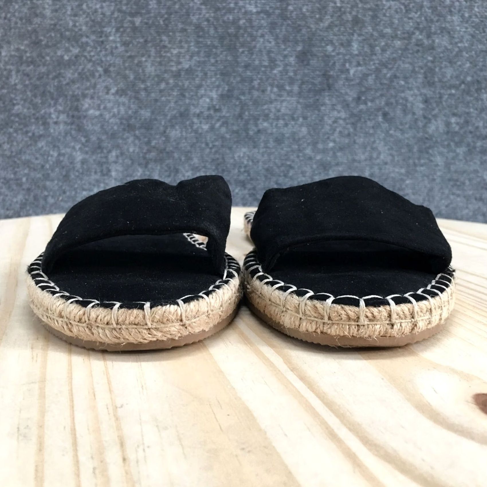 H&M H&M Sandals Womens 7 Espadrille Slide Black Open Toe Comfort Flat Casual Slip On Size US 7 / IT 37 - 7 Thumbnail