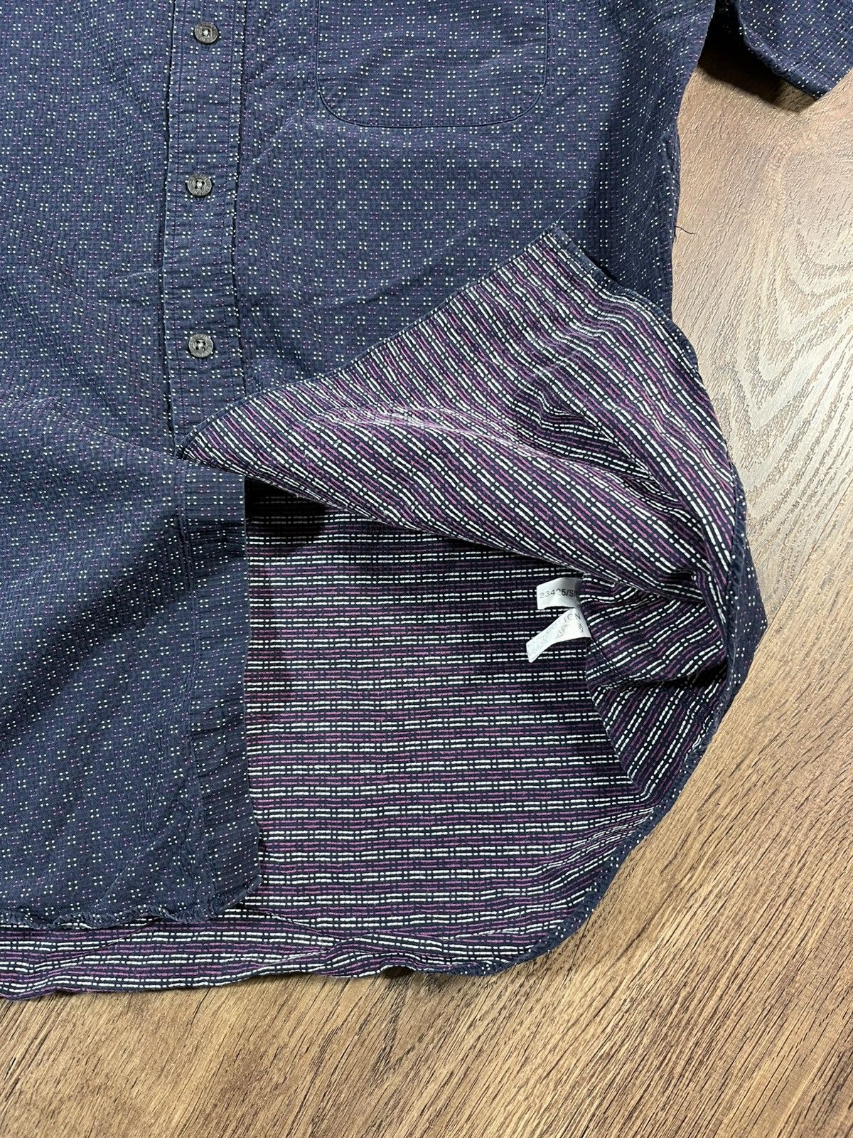 Yves Saint Laurent Vintage Yves Saint Laurent Navy Cotton Shirt Size US M / EU 48-50 / 2 - 8 Thumbnail