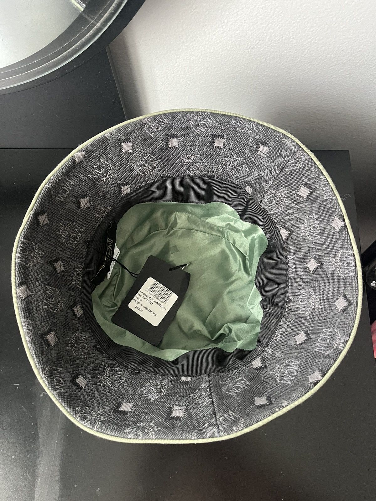 Burberry MCM Monogram-Embroidered Ribbed Bucket Size ONE SIZE - 6 Thumbnail