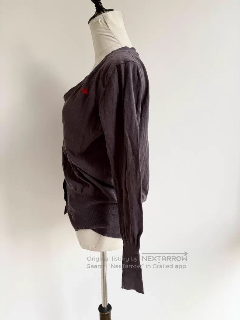 Vivienne Westwood Vivienne Westwood Grayish purple V-neck knitted cardigan Size S / US 4 / IT 40 - 4 Thumbnail