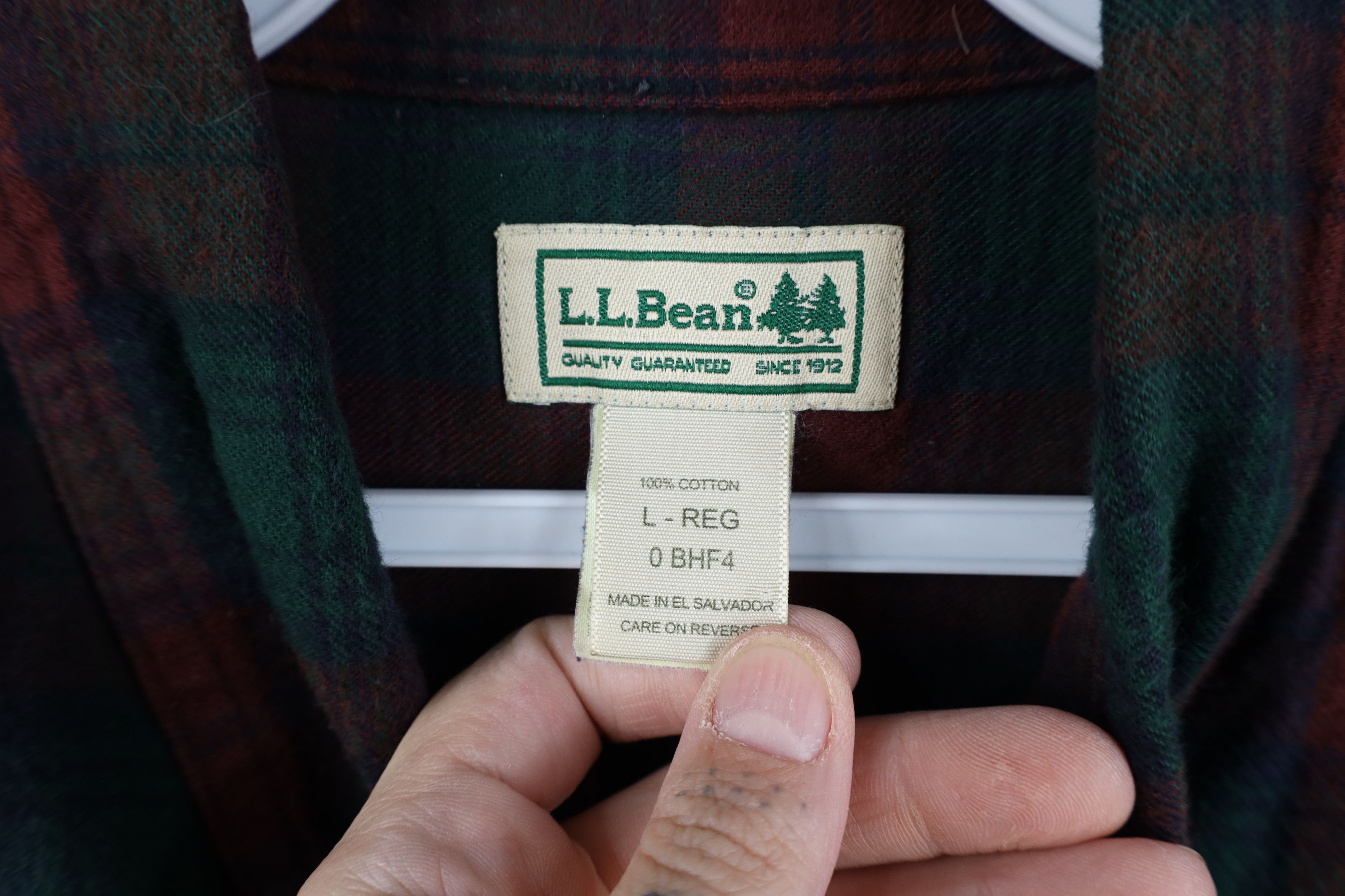 L.L. Bean Vintage 90s LL Bean Flannel Collared Button Down Shirt Plaid Size US L / EU 52-54 / 3 - 9 Thumbnail