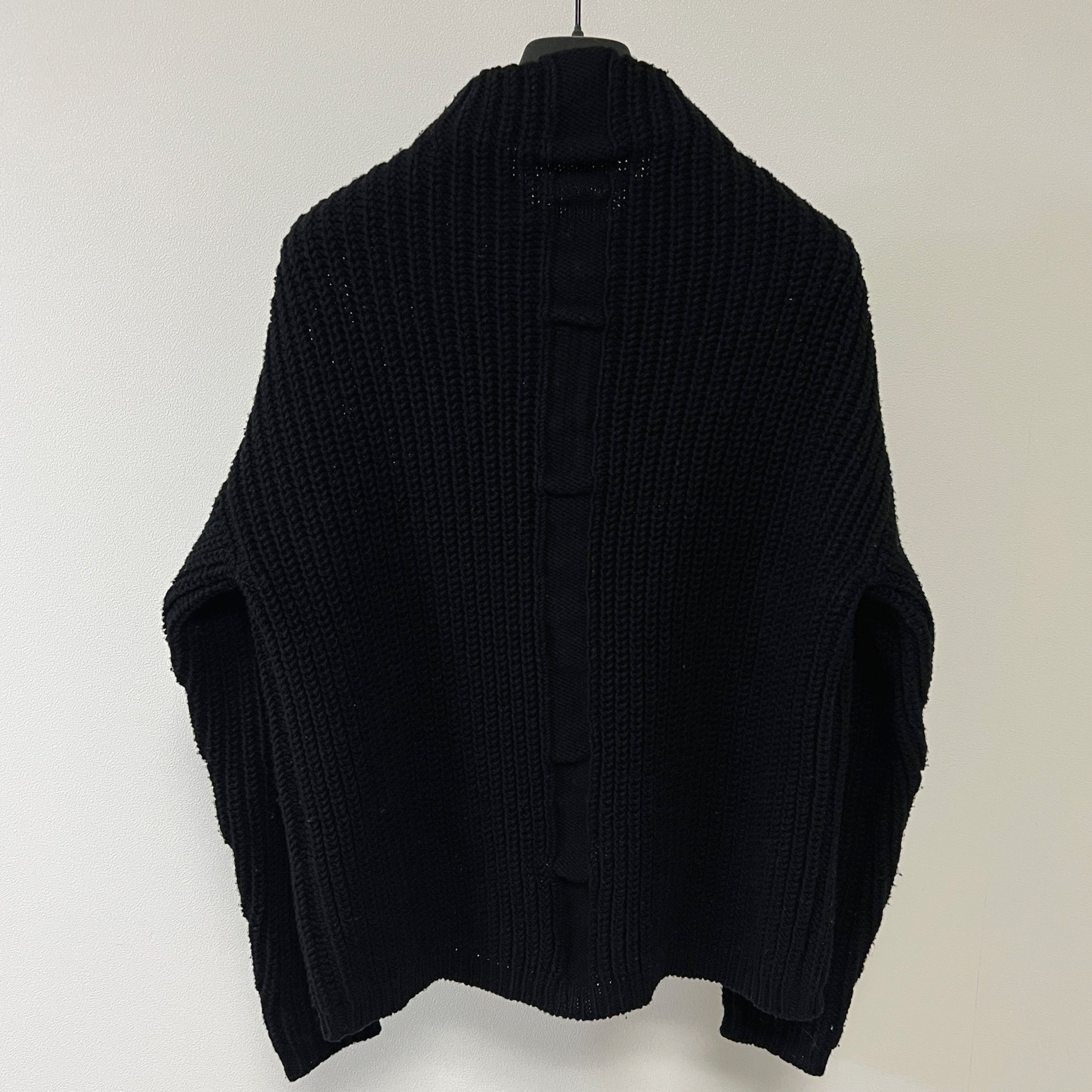 Rick Owens Rick Owens 15FW SPHINX Ribbed Wool Neck Asymmetrical Sweater Size S / US 4 / IT 40 - 2 Thumbnail