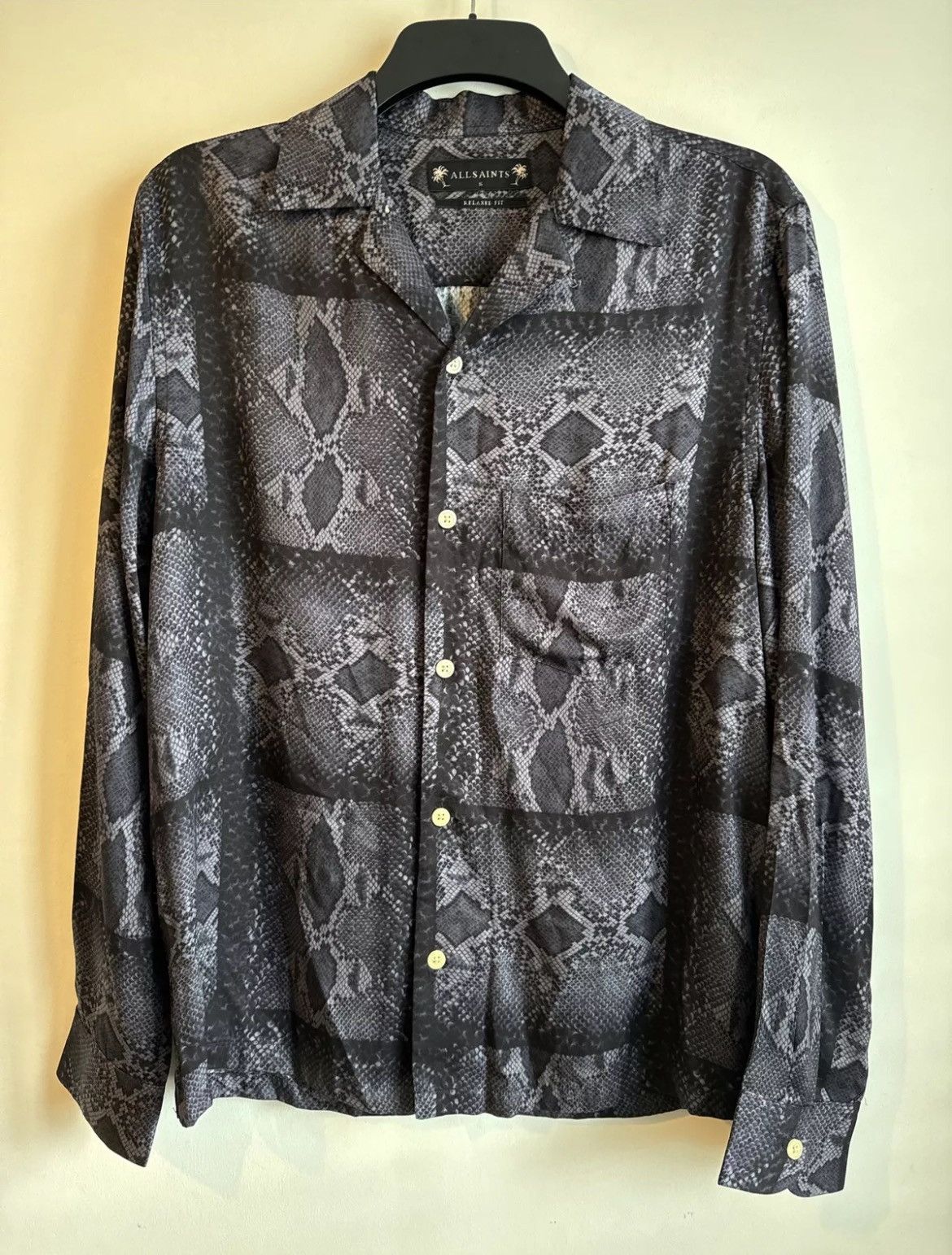 Allsaints All Saints Viper Long Sleeve Shirt Black M BNWT Size US M / EU 48-50 / 2 - 1 Thumbnail
