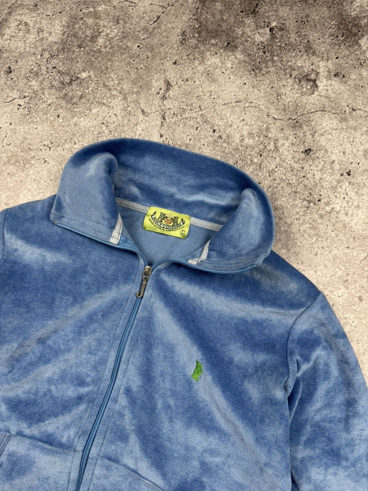 Juicy Couture VINTAGE JUICY COUTURE VELOUR TRACK ZIP HOODIE Y2K Size L / US 10 / IT 46 - 2 Thumbnail