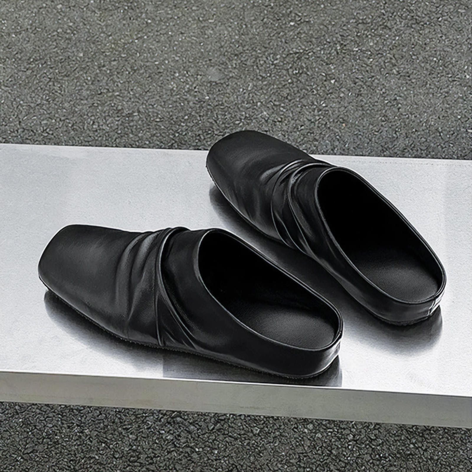 Leather Pleated Leather Slip-On Mules Size US 10 / EU 43 - 4 Thumbnail