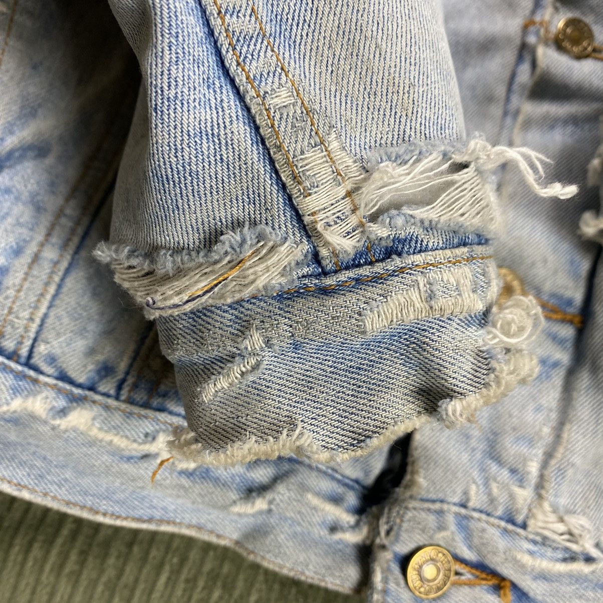 Thrashed Faded Denim Jacket