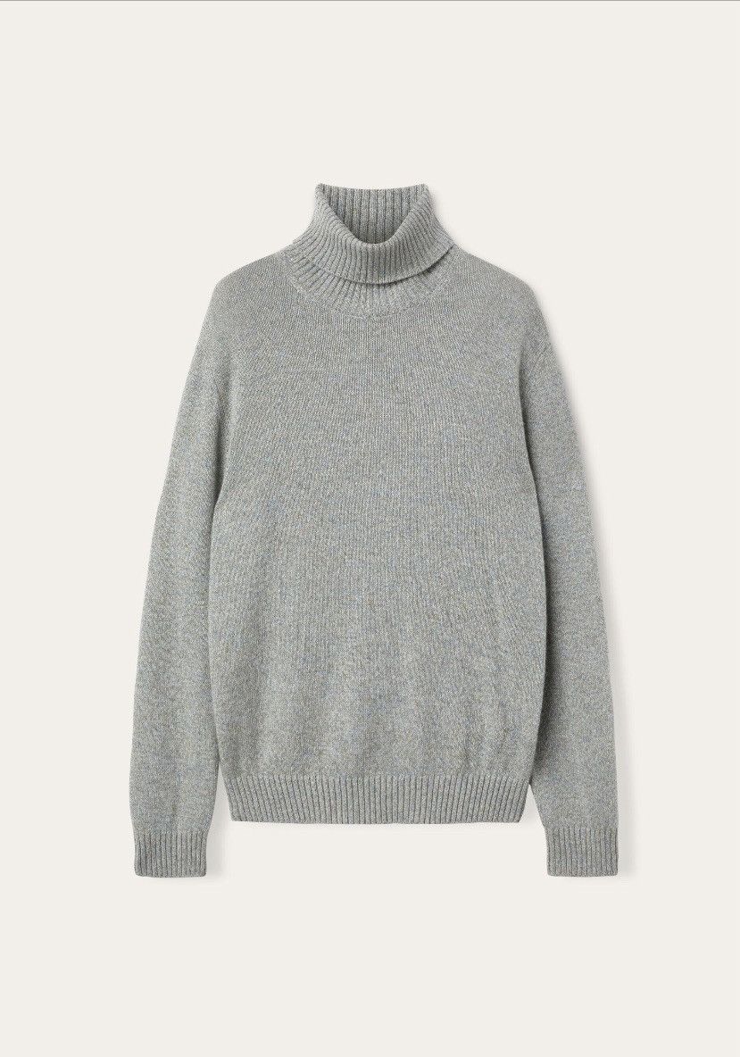 Loro Piana o1srvl11e0725 FAO5748 Turtleneck Cashmere Sweater in Grey Size L / US 10 / IT 46 - 1 Thumbnail