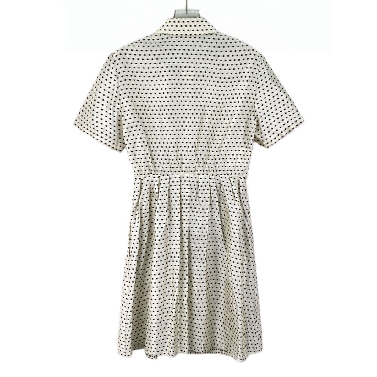 Dior Dior All-over Polka Dot Silk Lapel Short Sleeve Dress K26WX Size XS / US 0-2 / IT 36-38 - 2 Thumbnail