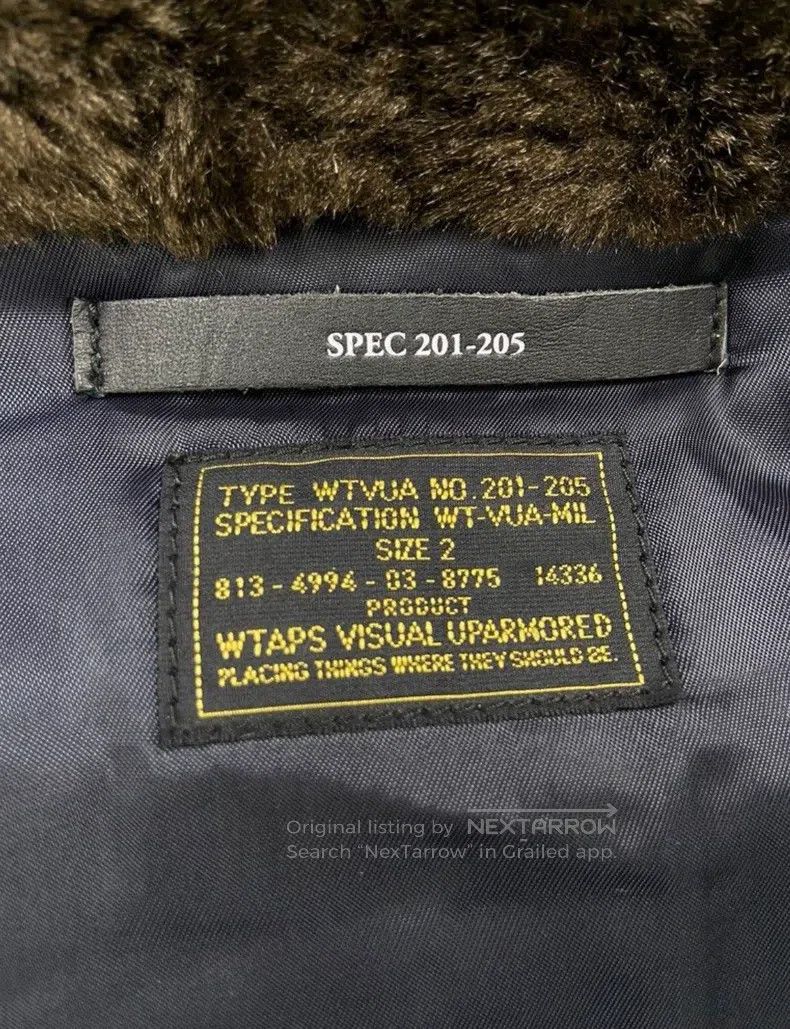 Wtaps Wtaps Big Logo Fur Hood Fligjt Jacket Size US M / EU 48-50 / 2 - 5 Thumbnail