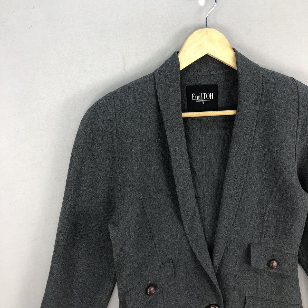 Hiroko Koshino Homme Vintage 00’s EmilToh Mink Fur 4 Pocket Blazer Jacket Size S / US 4 / IT 40 - 2 Thumbnail