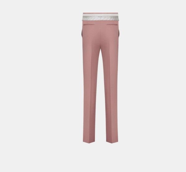Dior o1w1db11224 Turned-Down Waistband Pant in Pink Size US 36 / EU 52 - 2 Thumbnail