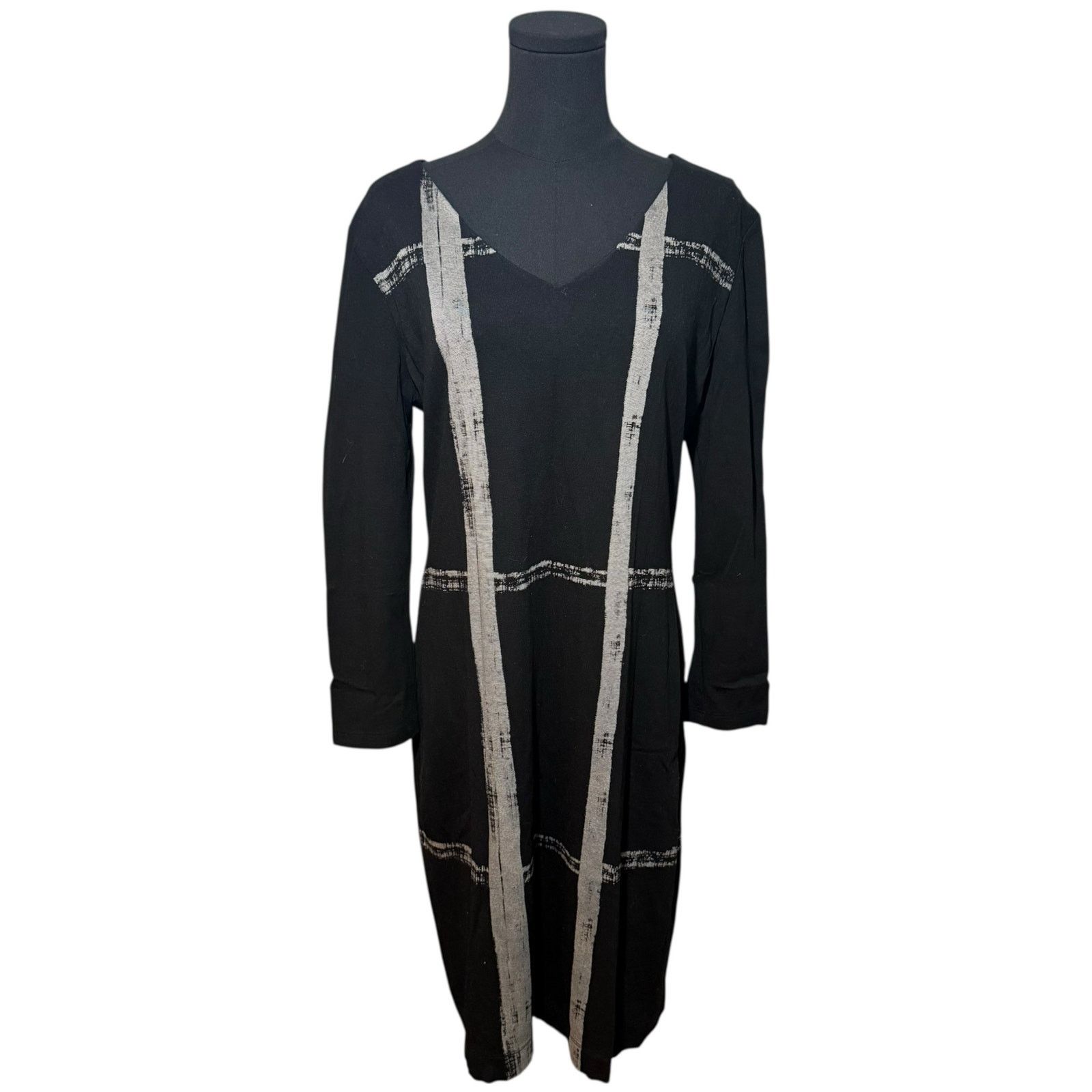 Other Rodika Zanian Long Sleeve Midi Dress Black Gray FR 44 US 12 Size XL / US 12-14 / IT 48-50 - 1 Thumbnail