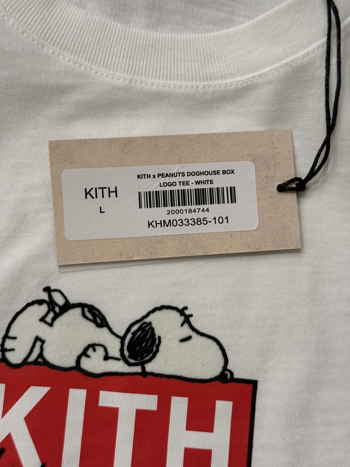 Kith × Peanuts KITH for Peanuts Doghouse Classic Logo Snoopy Tee White Sz L Size US L / EU 52-54 / 3 - 5 Thumbnail