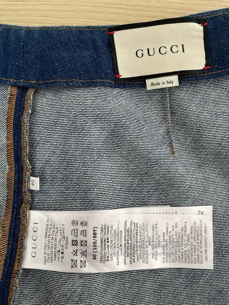 Gucci Gucci Cherry denim denim skirt Size 26" / US 2 / IT 38 - 3 Thumbnail