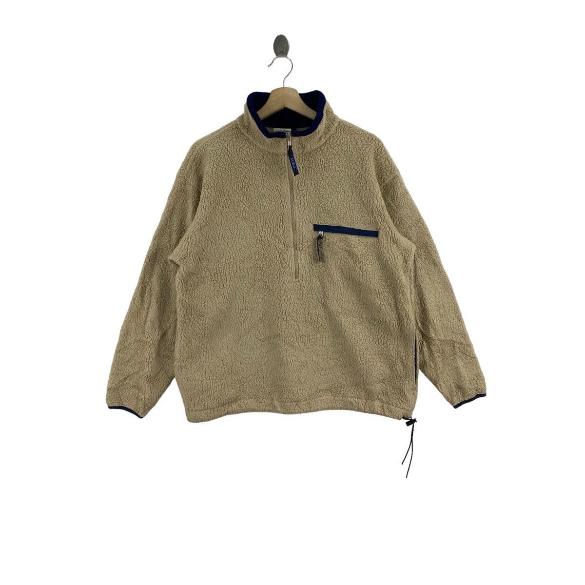 L.L. Bean Vintage LL BEAN USA Half Zipper Brown Retro Sherpa Fleece Size US XL / EU 56 / 4 - 1 Thumbnail