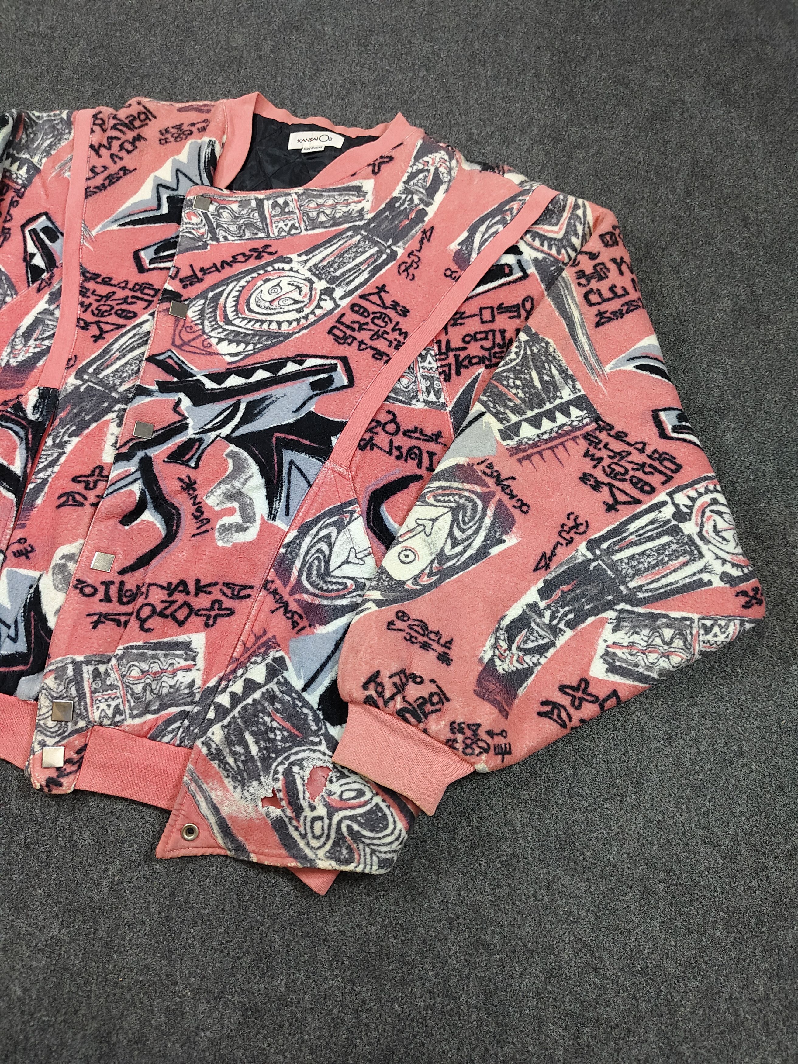 Kansai Yamamoto 80s Kansai O2- Archive Culture Art Graphic Bomber Jacket Size US M / EU 48-50 / 2 - 4 Thumbnail